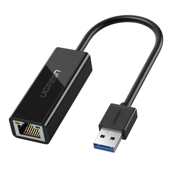 UGREEN USB 3.0 to RJ45 Gigabit Ethernet Adapter (Black) - 20256