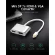 UGREEN Mini DP to HDMI + VGA Converter Silver -20421
