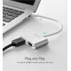 UGREEN Mini DP to HDMI + VGA Converter Silver -20421
