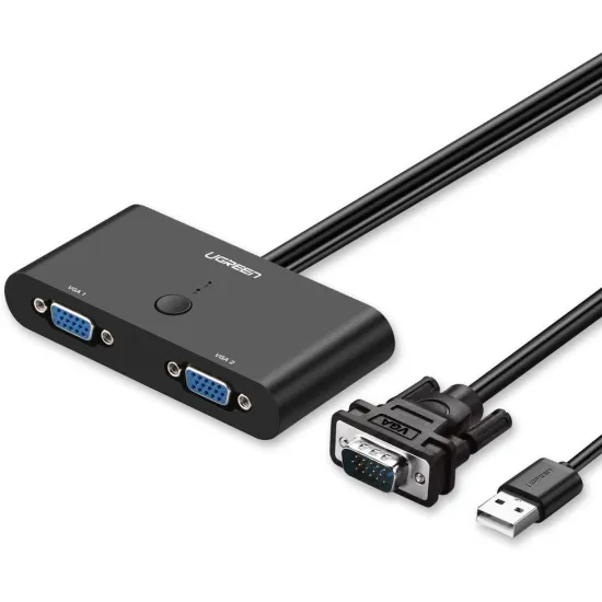 UGREEN MM126 2 Port VGA Switcher (Black) - 30711