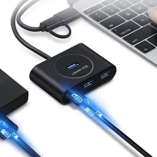 UGREEN USB 3.0 Hub with USB-C Port 1m (Black) - 40850