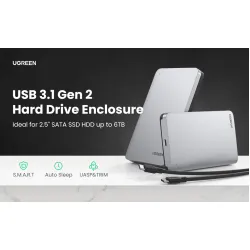 UGREEN 2.5-Inch SATA External Hard Drive Enclosure - 70499