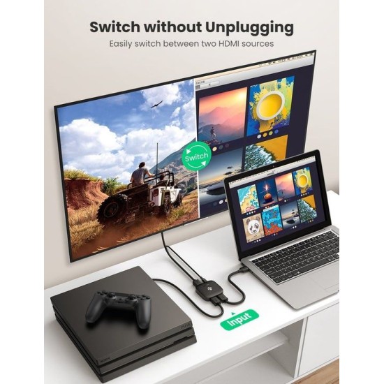 UGREEN HDMI Switcher 2 In 1 Out 4K 60Hz Hub - 80126