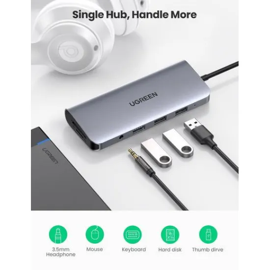 UGREEN USB-C Multifunction Adapter 10 in 1 Hub Space Gray - 80133