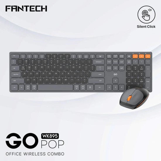 Fantech WK895 Wireless Office Combo Keyboard & Mouse Gray