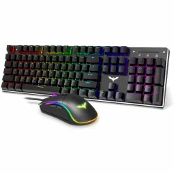 HAVIT KB393L Combo Rainbow Mechanical Keyboard and Mouse RGB - Blue Switches