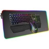 HAVIT KB511L RGB Combo Mechanical Keyboard and Mouse and Mousepad - Blue Switches