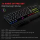HAVIT KB511L RGB Combo Mechanical Keyboard and Mouse and Mousepad - Blue Switches