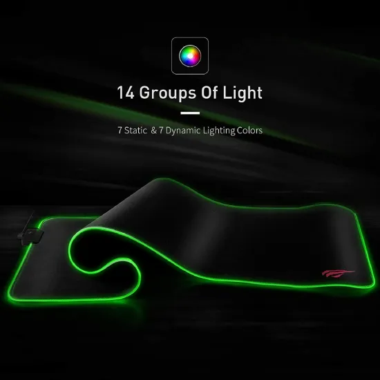 HAVIT KB511L RGB Combo Mechanical Keyboard and Mouse and Mousepad - Blue Switches