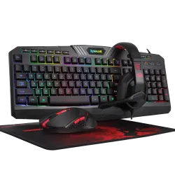 Redragon S101 BA-2 Gaming Combo RGB Keyboard & Mouse & Headset & Mousepad