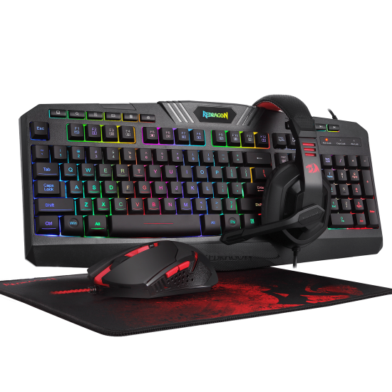 Redragon S101 BA-2 Gaming Combo RGB Keyboard & Mouse & Headset & Mousepad