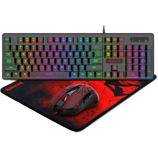 Redragon S107-1 Gaming RGB Combo Keyboard& Mouse& Mouse pad