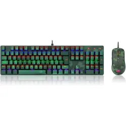 Redragon CAMINC ESSENTIALS S108 Bundle Keyboard & Mouse 5000 DPI Arabic English Black Redragon CAMINC ESSENTIALS S108 Bundle Keyboard & Mouse 5000 DPI Arabic English Black