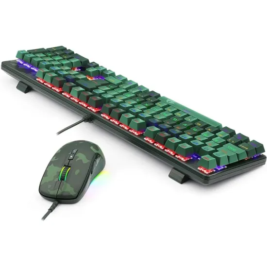 Redragon CAMINC ESSENTIALS S108 Bundle Keyboard & Mouse 5000 DPI Arabic English Black