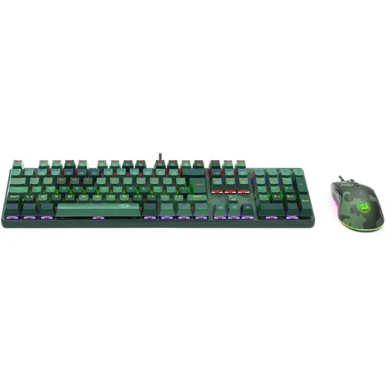 Redragon CAMINC ESSENTIALS S108 Bundle Keyboard & Mouse 5000 DPI Arabic English Black