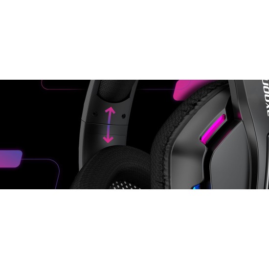 AXGON AX2GHE1 Ergo LED Light Gaming Headset with Noise-canceling microphone