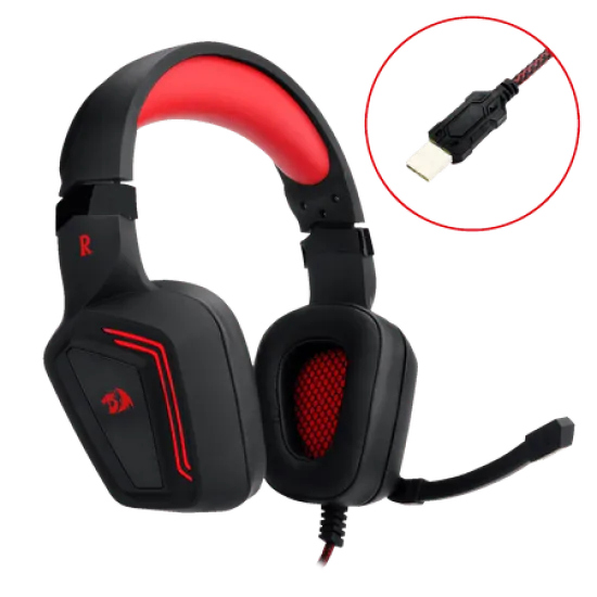 Redragon H310 MUSES LED Light 7.1 Surround-Sound Gaming Headset