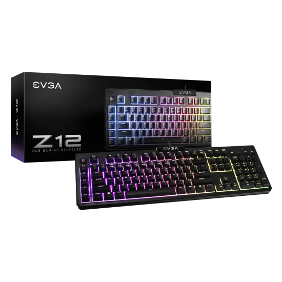 EVGA Z12 RGB Membrane Gaming Keyboard Black