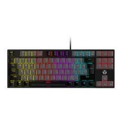 Fantech ATOM TKL MK876 Fixed RGB Wired Gaming Keyboard Mechanical Blue Switch English Gray