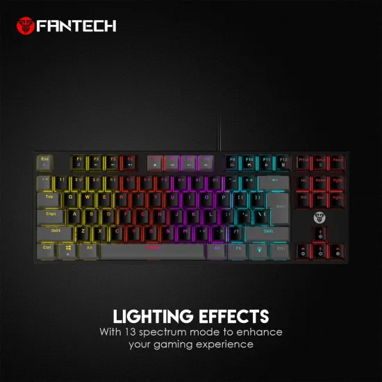 Fantech MK876 RGB Gaming Mechanical Keyboard Gray - Red Switch