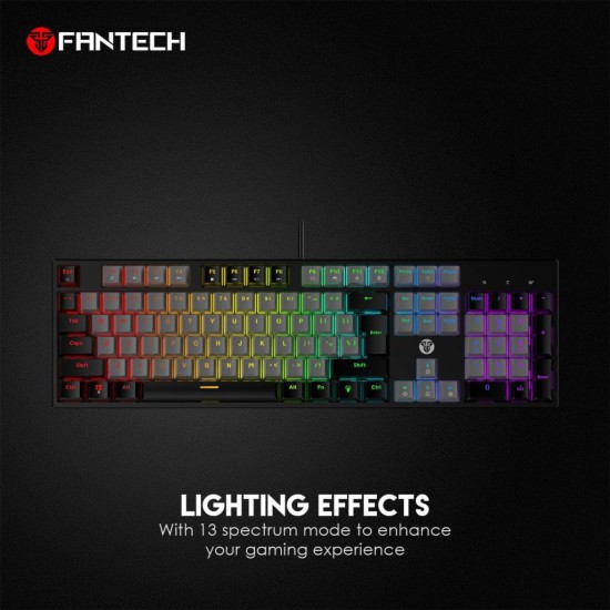 Fantech MK886 RGB Gaming Mechanical Keyboard Gray - Red Switch