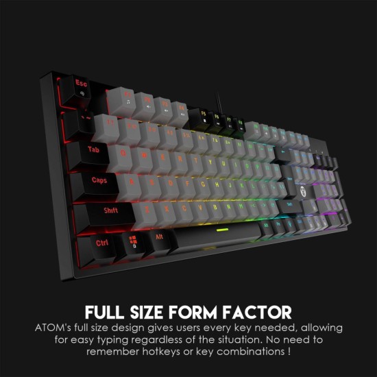 Fantech MK886 RGB Gaming Mechanical Keyboard Black - Blue Switch