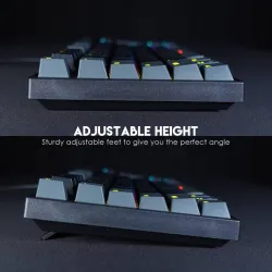 Fantech MK886 Fixed RGB Wired Gaming Keyboard Mechanical Red Switch English Black