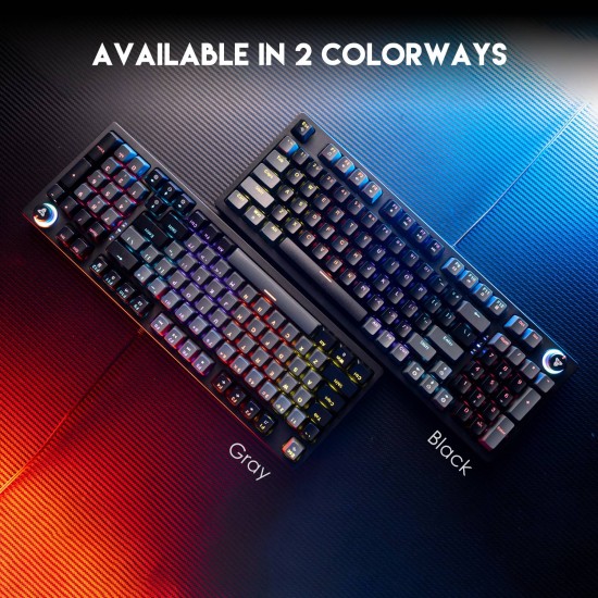 Fantech MK890 RGB Gaming Mechanical Keyboard Gray - Blue Switch