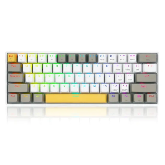 Redragon K530 PRO Draconic RGB Wireless Gaming Keyboard Mechanical Brown Switch Arabic English White