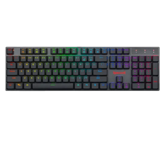 Redragon K535 104 Key Low Profile Wired Mechanical Gaming Keyboard Cherry RED Switch - Black