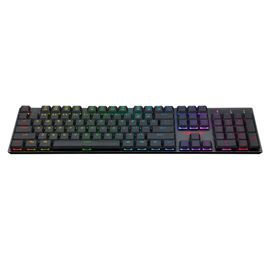 Redragon K535 104 Key Low Profile Wired Mechanical Gaming Keyboard Cherry RED Switch - Black