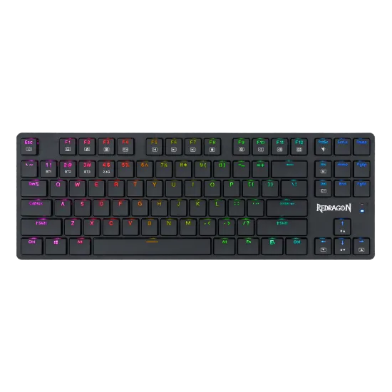 Redragon K539 Anubis 80% Wireless RGB Mechanical Gaming Keyboard BROWN Switch - Black