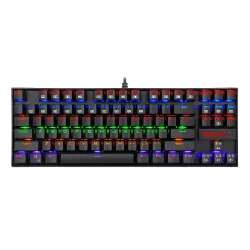Redragon K552 KUMARA Rainbow Gaming Keyboard Mechanical Blue Switch English & Arabic Black