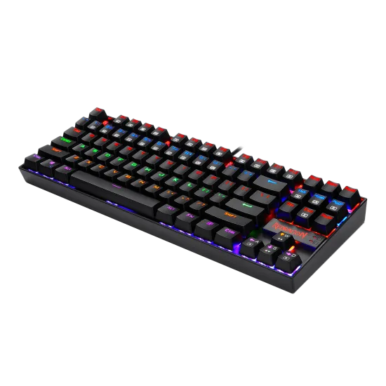 Redragon K552 KUMARA Rainbow Mechanical Gaming Keyboard Cherry MX BLUE Switch - Black