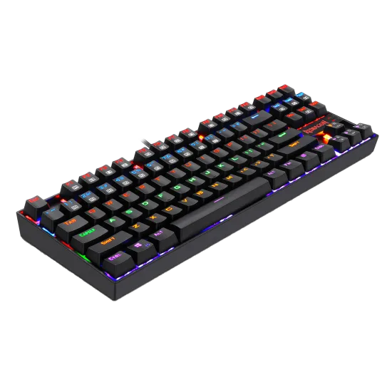 Redragon K552 KUMARA Rainbow Mechanical Gaming Keyboard Cherry MX BLUE Switch - Black