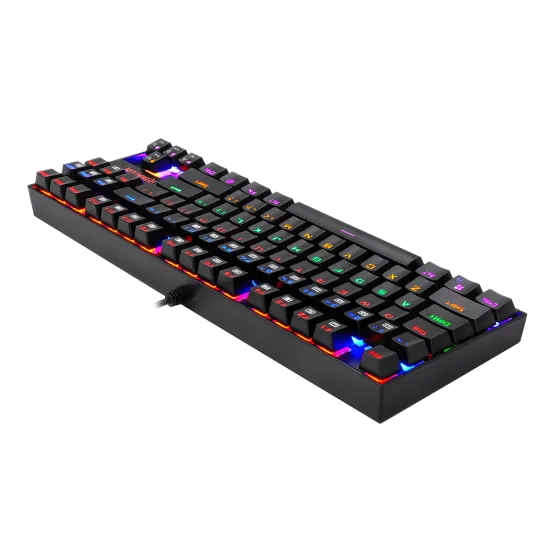 Redragon K552 KUMARA Rainbow Mechanical Gaming Keyboard Cherry MX BLUE Switch - Black