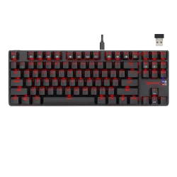 Redragon K590 Wireless RED LED Mechanical Gaming Keyboard Cherry RED Switch - Black