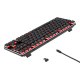 Redragon K590 Wireless RED LED Mechanical Gaming Keyboard Cherry RED Switch - Black