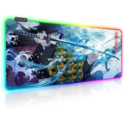 Demon Slayer Blue RGB Gaming Mouse Pad 30 x 80cm