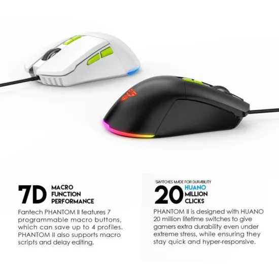 Fantech Phantom II VX6 Gaming Mouse - White