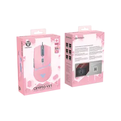 Fantech VX7 Crypto Sakura Pink 6400 DPI Gaming Mouse - Pink