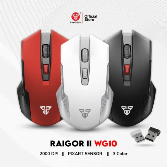 Fantech RAIGOR II WG10 Wireless 2.4GHZ PRO-Gaming Mouse - White