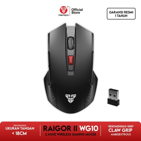 Fantech RAIGOR II WG10 Wireless 2.4GHZ PRO-Gaming Mouse - Black
