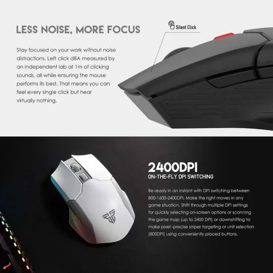Fantech CRUISER WG11 Wireless 2.4GHZ PRO-Gaming Mouse  - Black