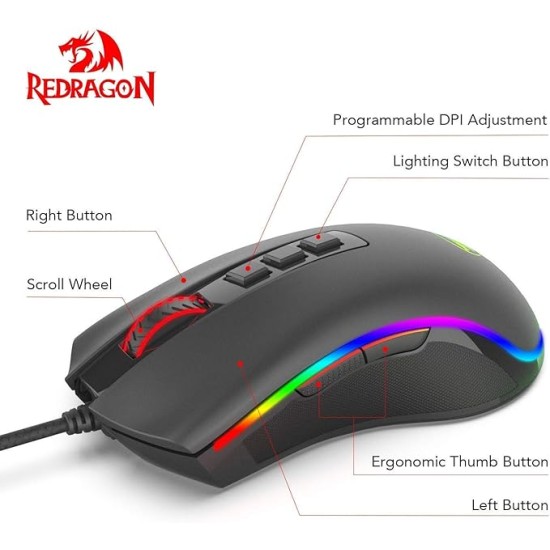 Redragon M711-2 COBRA RGB Gaming Mouse