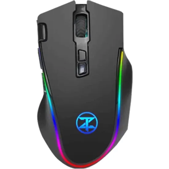 TechnoZone V 6 Wired Gaming Mouse RGB 12800 DPI 8 Buttons Black