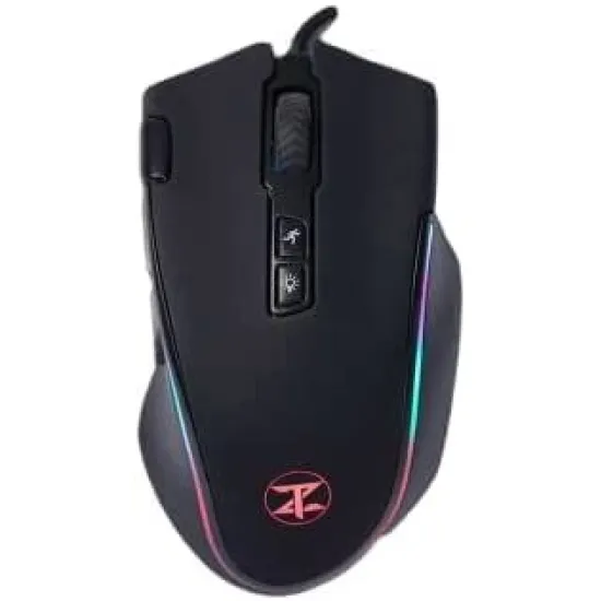 TechnoZone V 6 Wired Gaming Mouse RGB 12800 DPI 8 Buttons Black