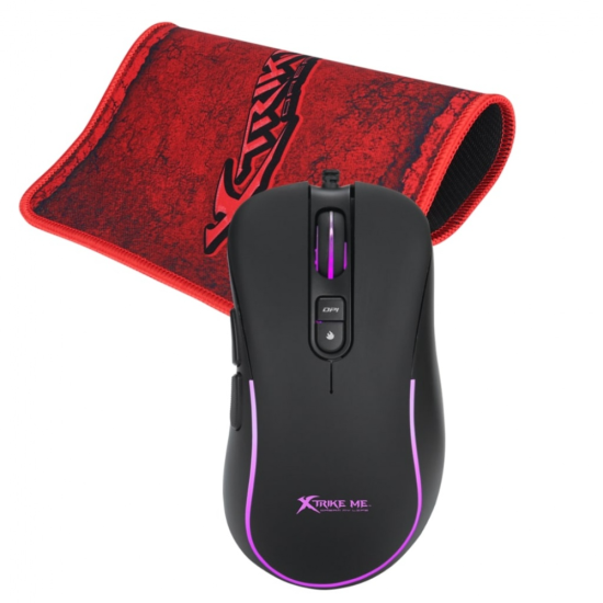 Xtrike Me GMP-290 RGB 3600 DPI Gaming Mouse and Mousepad