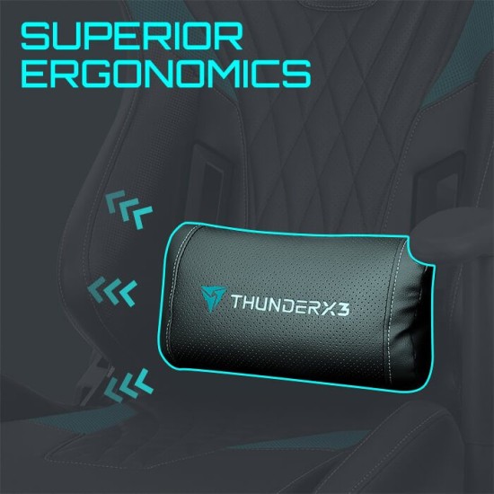 ThunderX3 DC3 Black-Cyan - Race-Cushion-V1 Gaming Chair