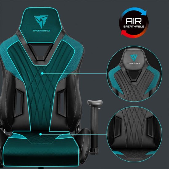 ThunderX3 DC3 Black-Cyan - Race-Cushion-V1 Gaming Chair